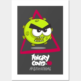 Angry COVID-19, #stayathome Posters and Art